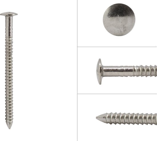 DELTAFIX Ringnagel 2,9x50 mm bolkop RVS A4 zwart, 200 stuks kopen