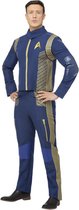 Smiffy's - Star Trek Kostuum - Star Trek Discovery Command Star Fleet Kostuum - Blauw - Medium - Carnavalskleding - Verkleedkleding