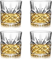 Crystal Whiskyglazen - 300 ml Set van 4