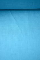 Linnen met stretch uni aqua blauw 1 meter - modestoffen voor naaien - stoffen Stoffenboetiek