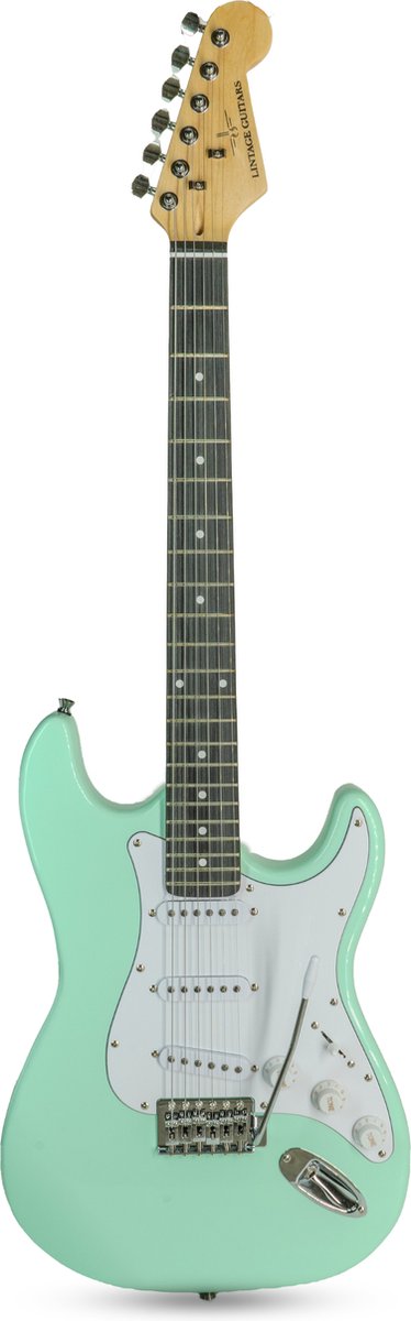 Elektrische gitaar - Stratocaster ST-1 - Surfin Green - Solid Body - Lintage Guitars