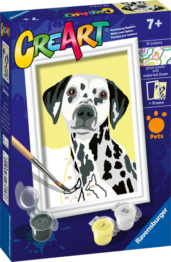 Ravensburger – Numéro d'Art Petit Format – Bébé Dalmatien – Loisir créatif – Kit de Peinture par numéros – avec pièces de Bijoux – Activité détente et créative – Dès 9 Ans Ravensburger – Numéro d'Art Petit Format – Bébé Dalmatien – Loisir créatif – Kit de Peinture par numéros – avec pièces de Bijoux – Activité détente et créative – Dès 9 Ans