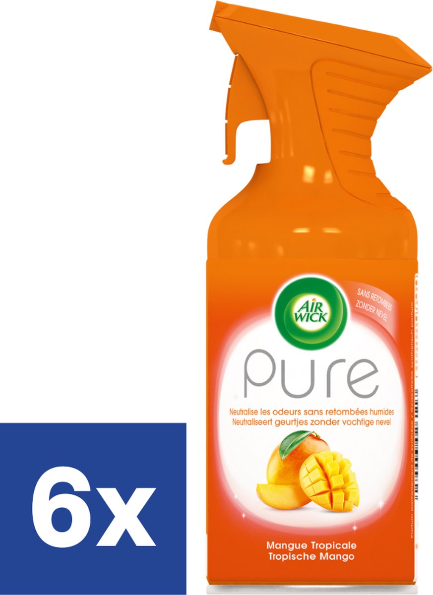 Air Wick Pure Tropische Mango Luchtverfrisser Spray - 250 ml - 6 stuks