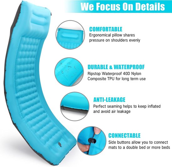 Glovios Camping Sleeping Mat Self-Inflating with Foot Press Pump van Glovios — afbeelding 5