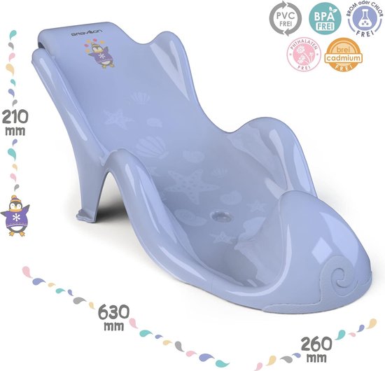 Foto: Anatomische baby badzitje aqua grand badzitje baby met anti slip zuignappen tot 9 maanden badkuipaccessoires voor meisjes en jongens babybadinzet paar