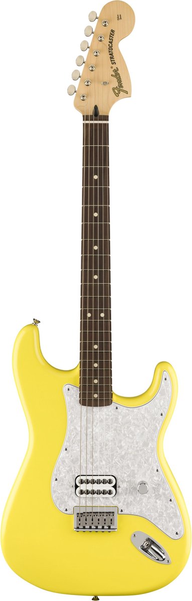 Fender Tom Delonge Strat RW Graffiti Yellow - Elektrische gitaar