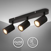 B.K.Licht - Plafondspots - draaibaar - met GU10 - 39 cm lengte - zwart