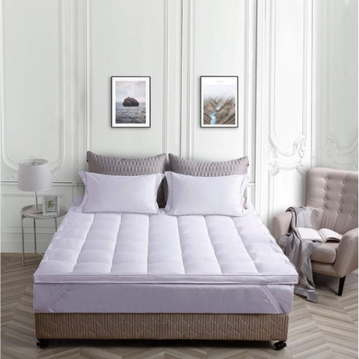 3D Microvezel Matrastopper Topdekmatras Zachte topper Ademend en