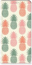 Smartphone Hoesje Geschikt voor Nokia G42 Leuk Bookcase Ananas