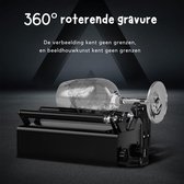 Blithe- Laser Rotatie Roller - Rotatie Roller Voor Graveer Machine - 360 Graden - Aluminium - Zwart