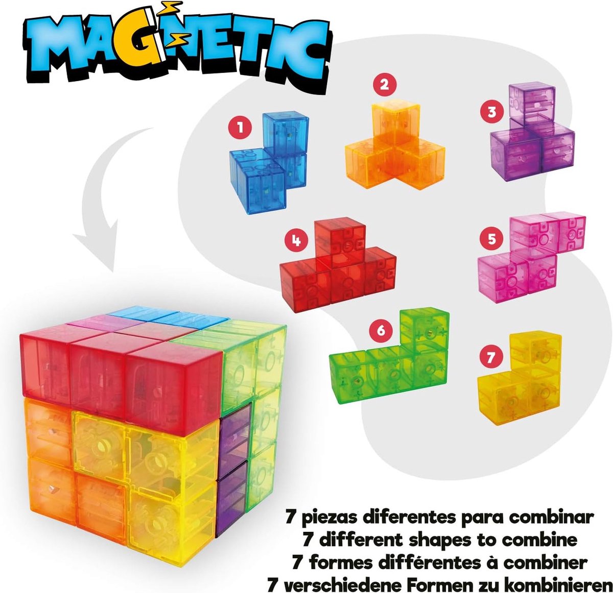 Set de 12 Cubes Magiques, Mini Cubes Magiques, 3 * 3 * 3cm Puzzle Magic Cubes, Cubes de Vitesse, Magic Cube Jouets Cadeaux pour l'anniversaire des Enfants Jeux de Voyage Noël