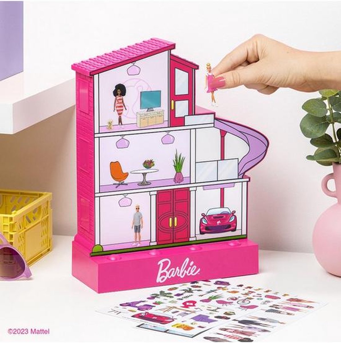 MAISON BARBIE - Lampe avec Autocollants réutilisables - Sans fil - Barbie  Dreamhouse 