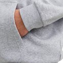 Close-up van de zak van een lichtgrijze hoodie, Jack & Jones label.