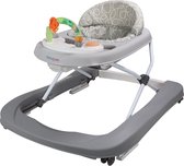 ib style® WAVE 3 in 1 loopstoel | loopwagentje | met schommelfunctie | licht en geluid | EN1273:2020| GRIJS