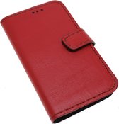 Made-NL Handgemakte rood echt leer book case voor Geschikt voor Apple iPhone 15