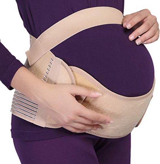 Ondersteunende zwangerschapsband/-brace - rug, buik, buikband - zwart, beige of wit - Beige - S