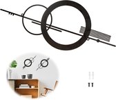 Zwart metalen wanddecoratie - minimalistische enkele lijn kunst voor slaapkamer, woonkamer, badkamer - abstract vrouwelijk lichaam - moderne kunst aan de muur decor