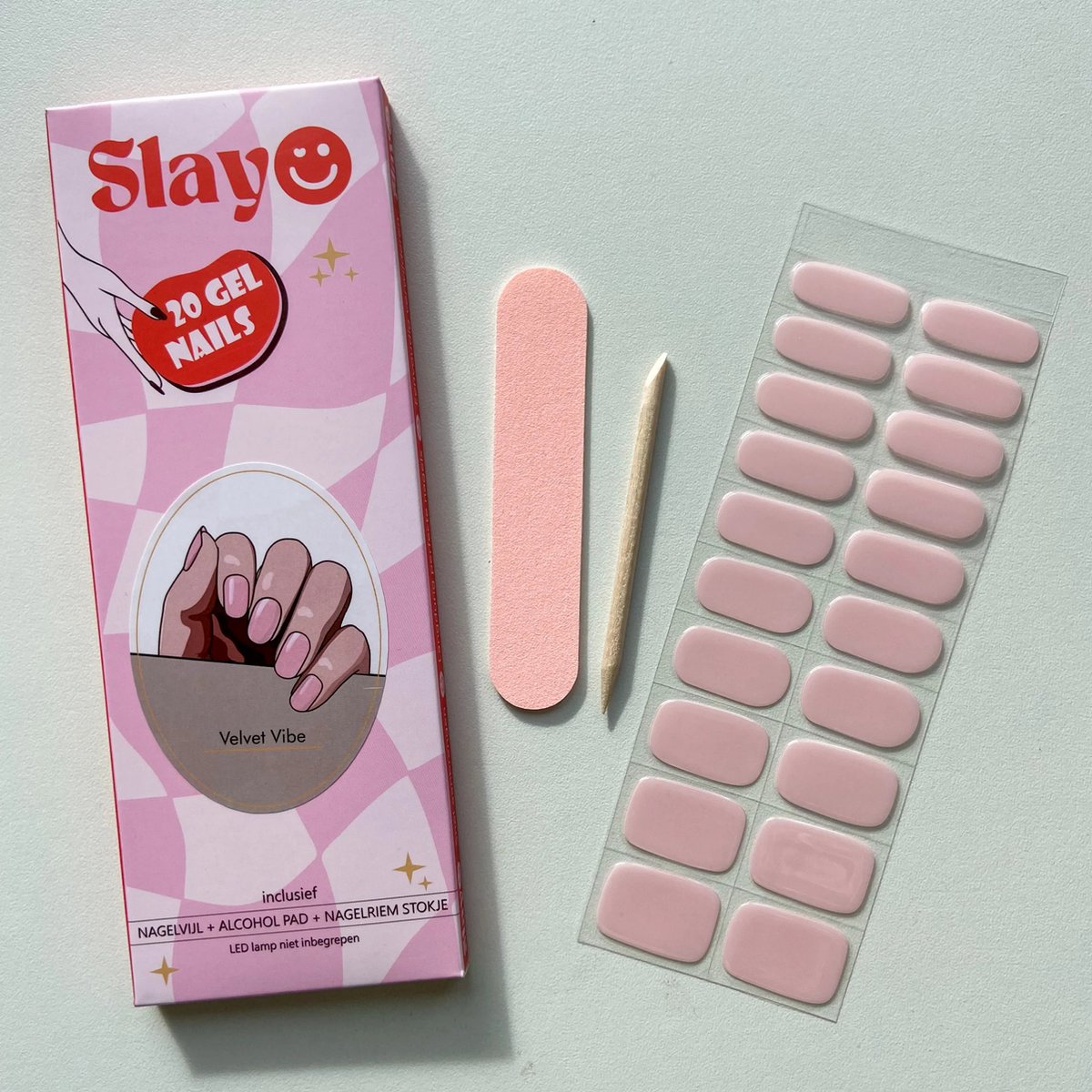 Slayo© - Gellak Stickers - Velvet Vibe - Nagelstickers - Gel Nail Wrap - Nail Art Stickers - Nail Art - Gellak Nagels - Gel Nagel Stickers - Nail Wraps - LED/UV lamp nodig