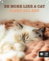 I Love Happy Cats - Anneleen Bru - I Love Happy Cats Bord 'sleep All Day' 20x25cm Meerkleurig