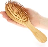Natuurlijke Bamboe Haarborstel - Milieuvriendelijke borstel met natuurlijke haren voor natuurlijk mooi haar - Voor mannen, vrouwen, kinderen - 100% veganistisch