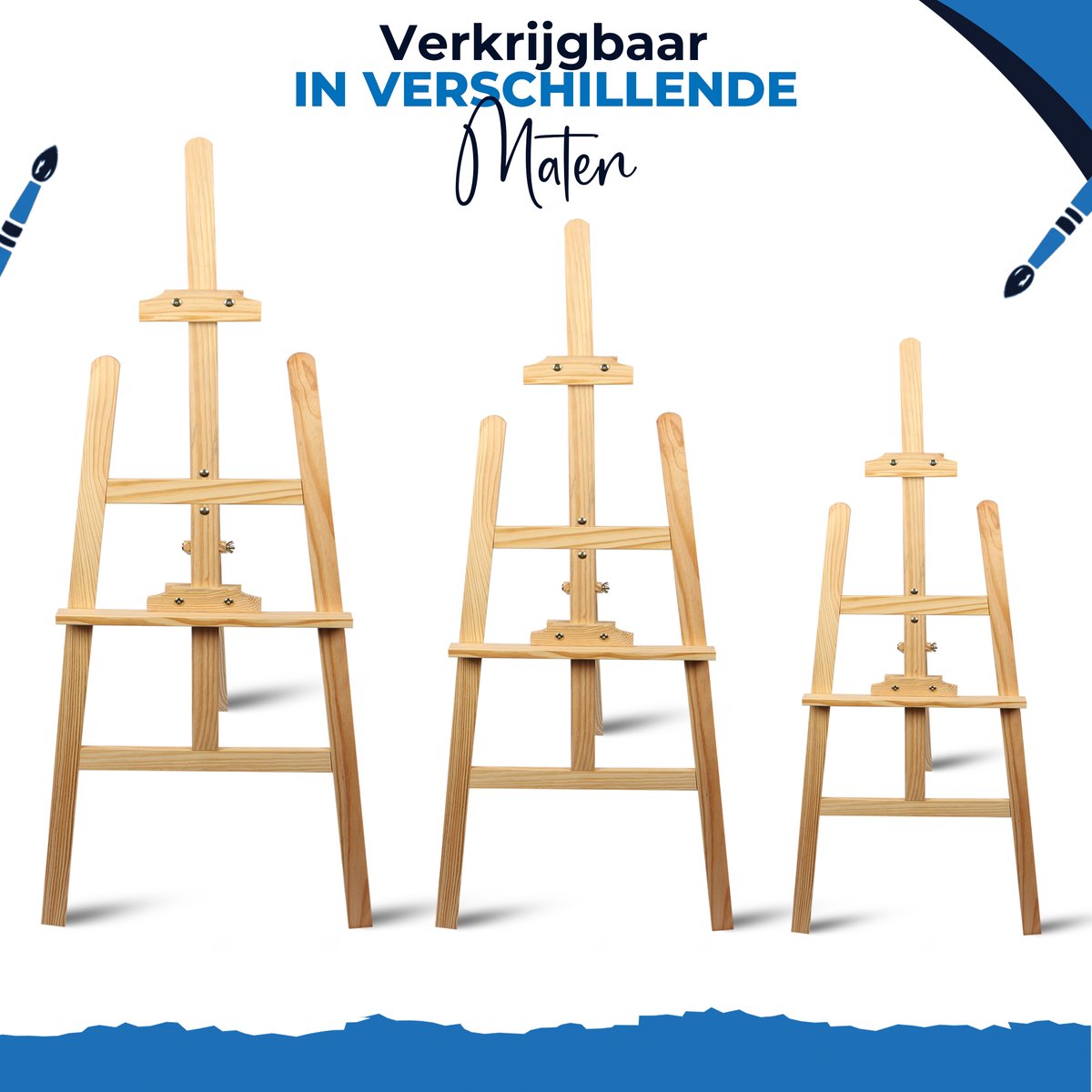 Schildersezel 150 cm Ezel Voor Volwassenen Schilderen Schildersdoek - Schildersezels - Verf - Verven - Schilderset - Atelierezel - Veldezel - Verstelbaar - Inklapbaar — afbeelding 6
