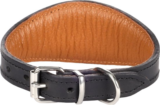 Denver Whippet Halsband – Blau, Größe S/M 26-32 Cm, 50 Mm Breite, Aus Büffelleder