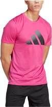 Adidas Run Icons 3 Bar T-shirt Met Korte Mouwen Roze L Man