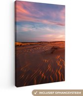 Canvas Schilderij Zand - Landschap - Lucht - Woestijn - 20x30 cm - Wanddecoratie