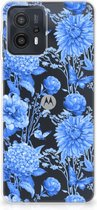 TPU Case voor Motorola Moto G23 | G13 Flowers Blue