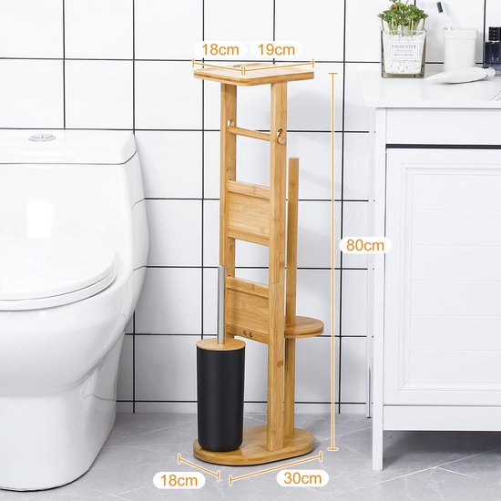 Toiletbutler WC met reserverolhouder Kela Style 2.0 Zwart