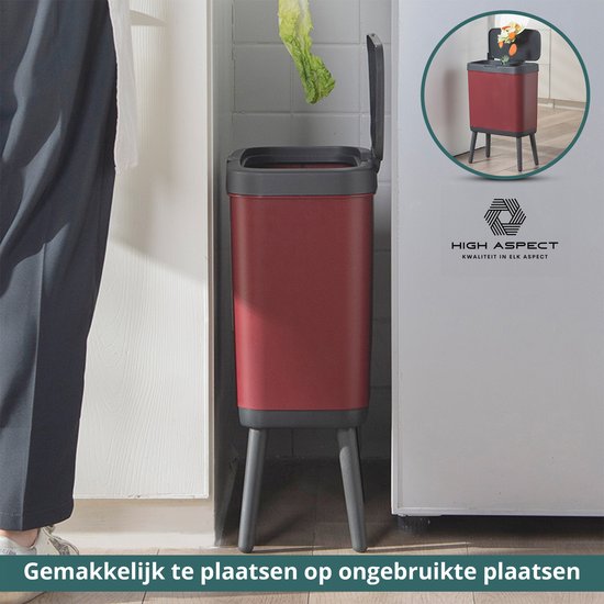Fromm & Starck afvalbak op pootjes 45 liter - Zwart | Beste Deal