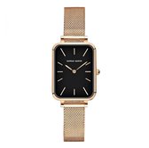 Borasi Actagon Achthoekige Horloge | Rose Goudkleurig | Zwarte Plaat | Dames Horloges | Vrouwen Horloges | Best Verkochte Horloges | Leuke Cadeau | Cadeau Voor Haar | Cadeau Voor Moeder | Moederdag Cadeautje