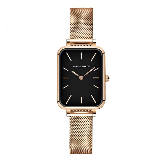 Borasi Actagon Achthoekige Horloge | Rose Goud | Zwarte Plaat | Dames Horloges | Vrouwen Horloges | Best Verkochte Horloges | Leuke Cadeau | Cadeau Voor Haar | Cadeau Voor Moeder | Moederdag Cadeautje