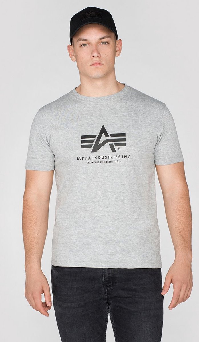 Alpha Industries Basic T-Shirt Grey Heather-XXL