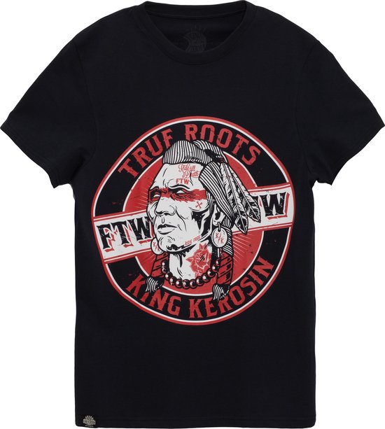 King Kerosin True -T-shirt Roots Indian Black