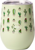 Quy Cup - 300ml Thermoscup- Cactus - Double Walled - 24 uur koud, 12 uur heet, RVS (304)-drinkbeker-thermosbeker