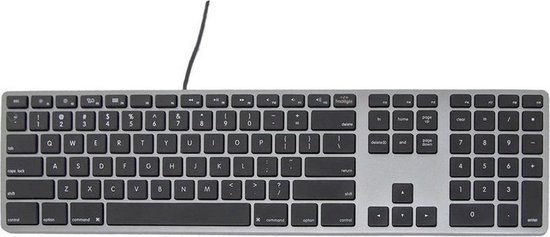Matias Bedraad RGB Toetsenbord US QWERTY space grey