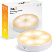 Lampe LED sans fil LUSQ® – Lumière chaude/ Wit – Applique sans fil – Spot LED sans fil – Rechargeable par USB – Intensité variable – avec Aimant