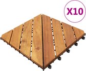 vidaXL - Terrastegels - 10 - st - 30x30 - cm - massief - acaciahout