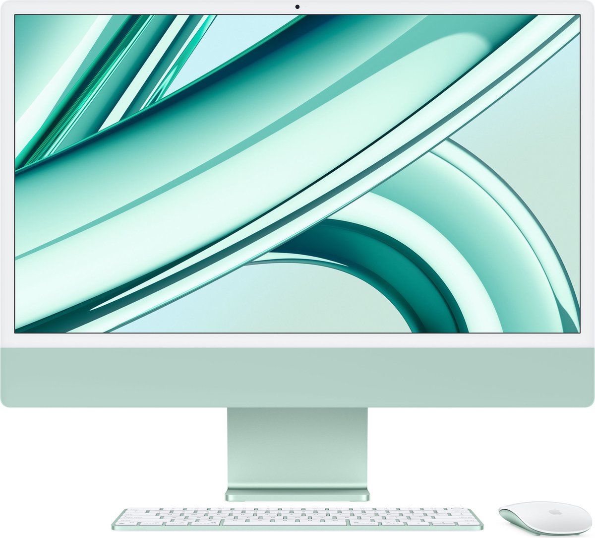 Apple iMac 24-inch (2023) - M3 8‑core CPU chip - 10‑core GPU - 256GB SSD - Groen - AZERTY