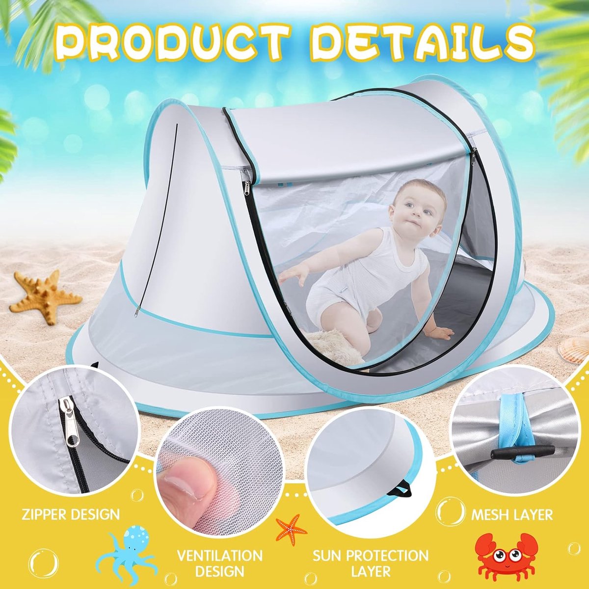 Fuegobird BabyBox Campingbedje - Baby Tentje thumbnail 5