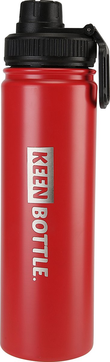 Keenbottle - Drinkfles - 700ml - Herbruikbaar en Antilek - Rood - RVS - waterfles