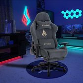 Symino Alcantara Gaming Chair: Ademende Ergonomische PC Stoel met Verstelbare Armleuningen