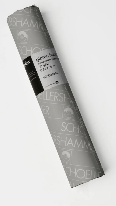 Tekenpapier Schoellershammer Glama Basic 33cmx50m 50gr transp - Schoellershammer