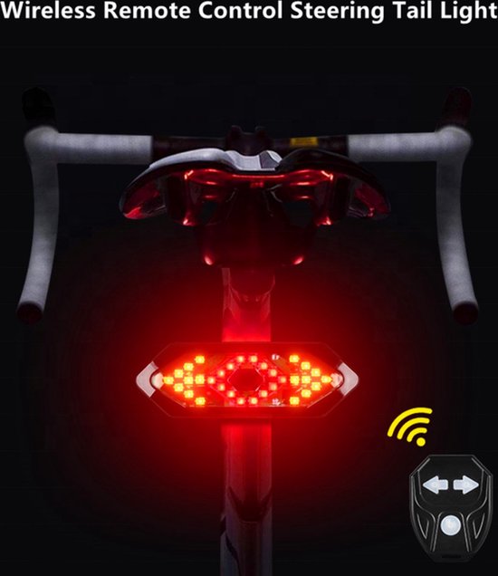 Jumada's - - Richtingaanwijzer Fiets \ Knipperlichting \ Fietsverlichting \ LED \ USB oplaadbaar \ Waterbestendig \ Afstandsbediening \ Draadloos \ Verstelbaar \ Achterlicht Fiets — afbeelding 5