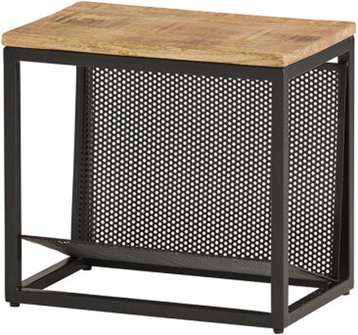 Tijdschriftenhouder Billings mangohout - 44x24x44 cm - Naturel - Lectuurbak - magazineholder - tijdschriftenrek - bijzettafel - krantenbak