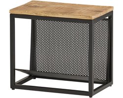 Tijdschriftenhouder Billings mangohout - 44x24x44 cm - Naturel - Lectuurbak - magazineholder - tijdschriftenrek - bijzettafel - krantenbak