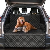 Kofferbakbescherming voor honden, universele autokofferbak, hondendeken met bumperbescherming, kofferbak, autodeken, beschermmat, autodeken voor honden, waterafstotend en onderhoudsvriendelijk (zwart)