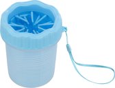 Trixie Pootreiniger Silicone - Hondenpootverzorging - Blauw M/L