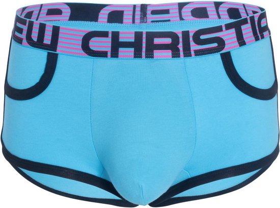 Andrew Christian ALMOST NAKED® Retro Pocket Boxer Aqua - MAAT XL - Heren Ondergoed - Boxershort voor Man - Mannen Boxershort